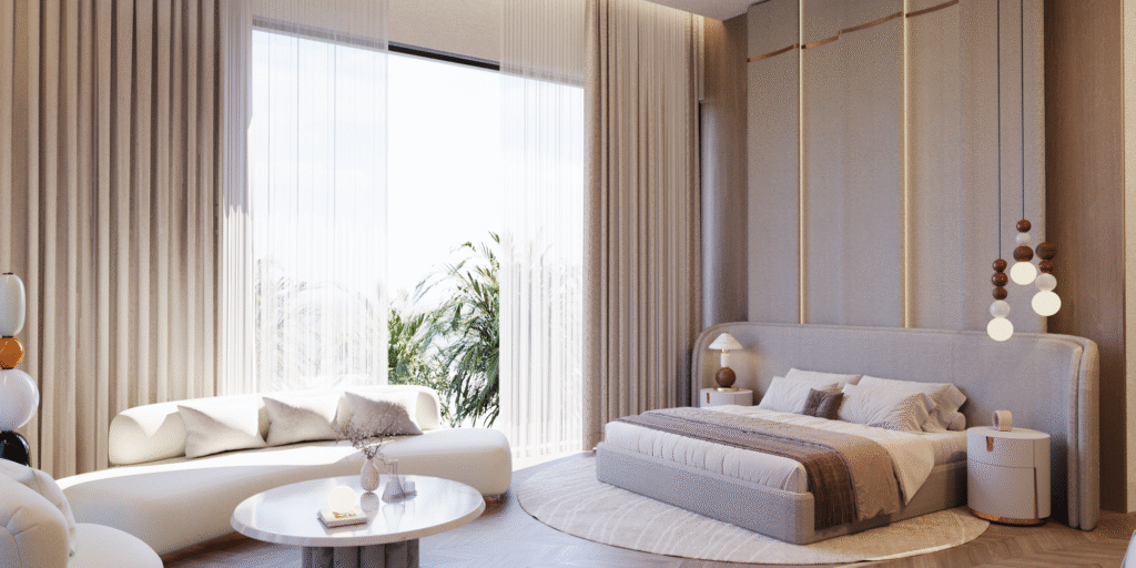 SUNRISE VILLA — Bedroom 3D Visualization 1