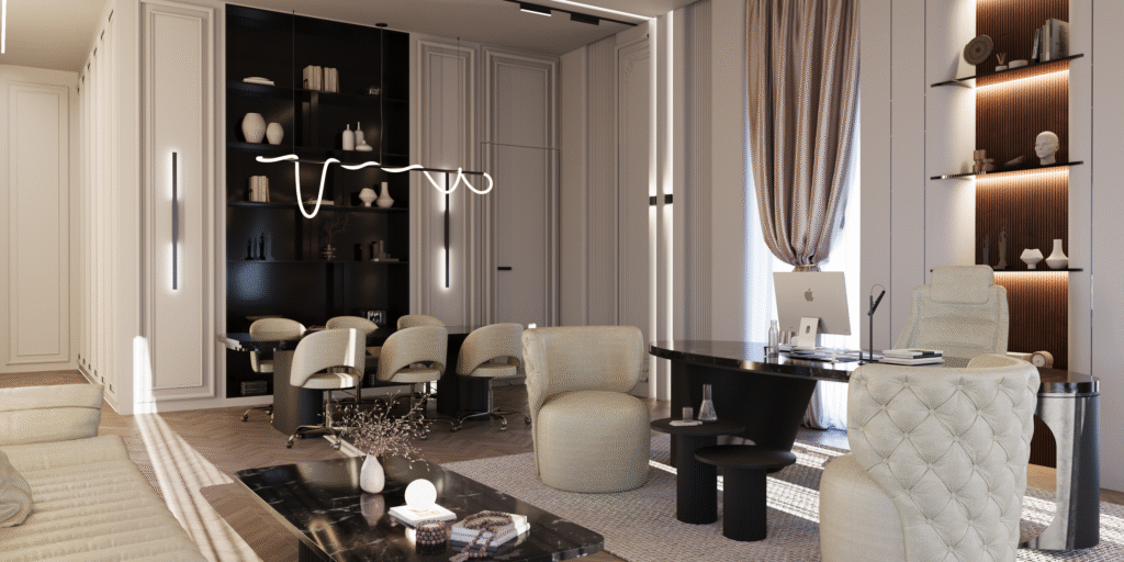 SUNRISE VILLA — Private Office 3D Visualization 7