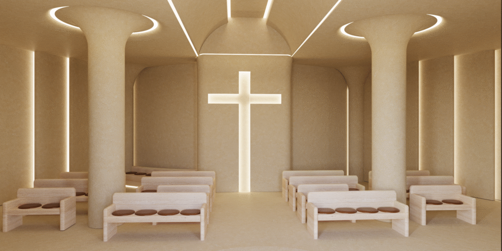 SUNRISE VILLA — Private Chapel 3D Visualization 6