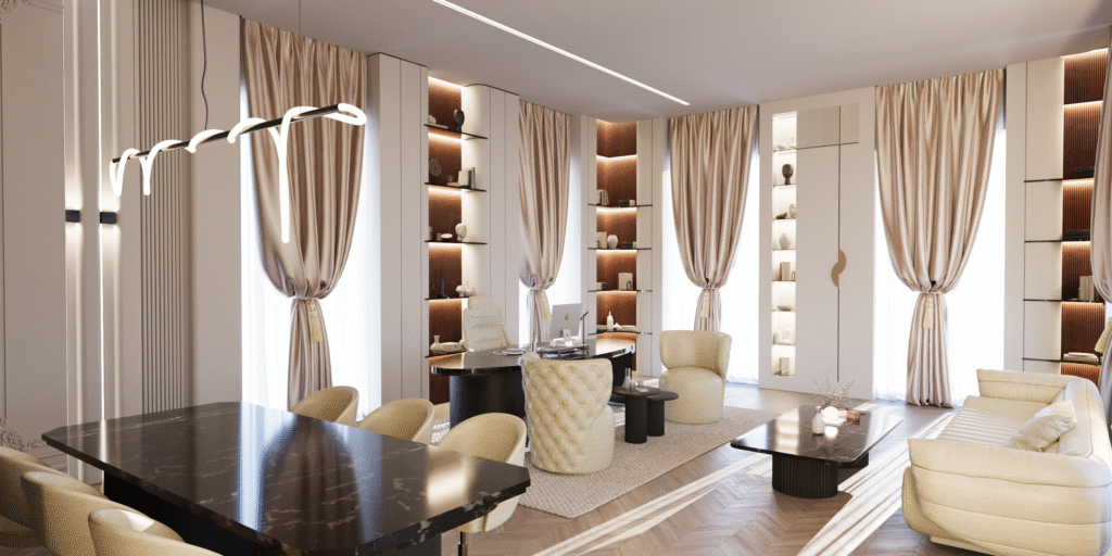 SUNRISE VILLA — Private Office 3D Visualization 4