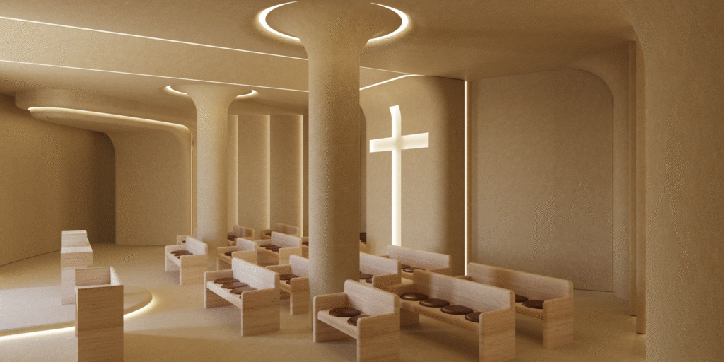 SUNRISE VILLA — Private Chapel 3D Visualization 7