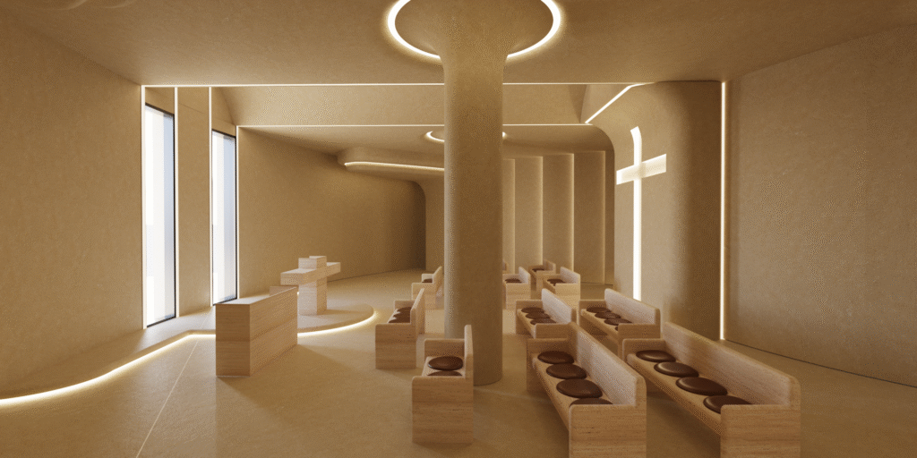 SUNRISE VILLA — Private Chapel 3D Visualization 4
