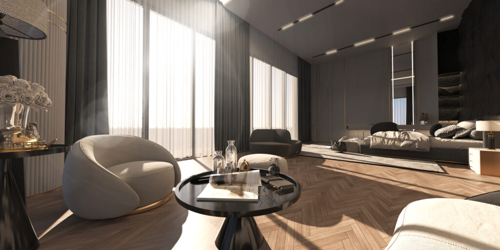 SUNRISE VILLA — Bedroom 3D Visualization 4