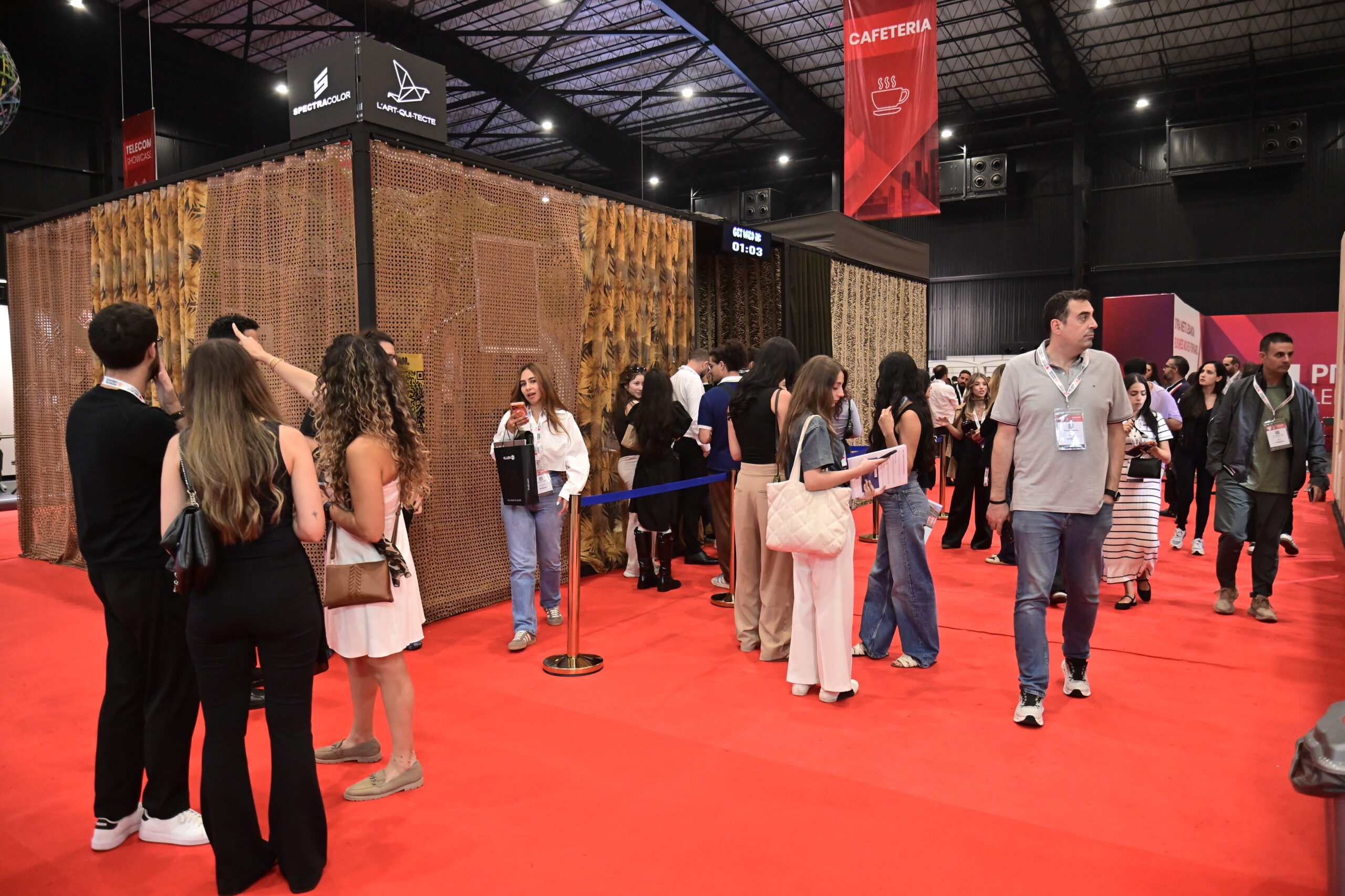 L'Art-qui-tecte booth at Interiors Lebanon 2026 with Spectracolor signage